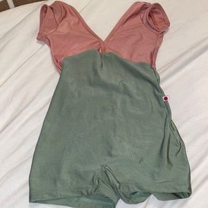 Yumiko Pink and Green Unitard